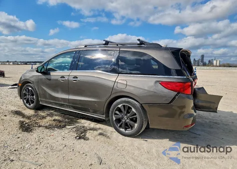 2021 Honda Odyssey Elite из США, поврежденный, VIN 5FNRL6H96MB001603